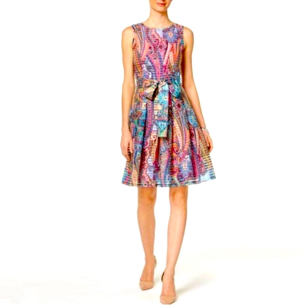 Tommy Hilfiger paisley multicolor dress, size 6.